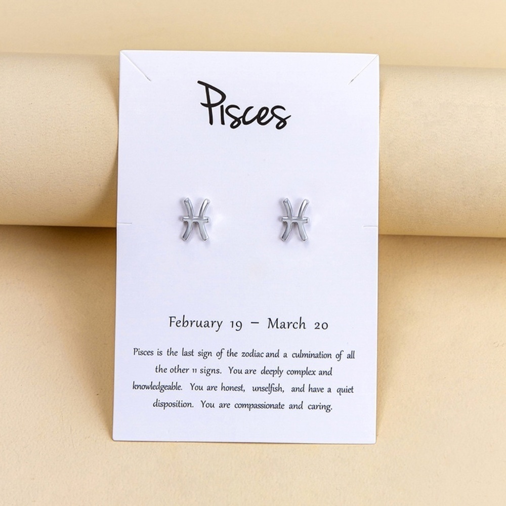 *JULANE* Silver Pisces Fashion Horoscope Earrings